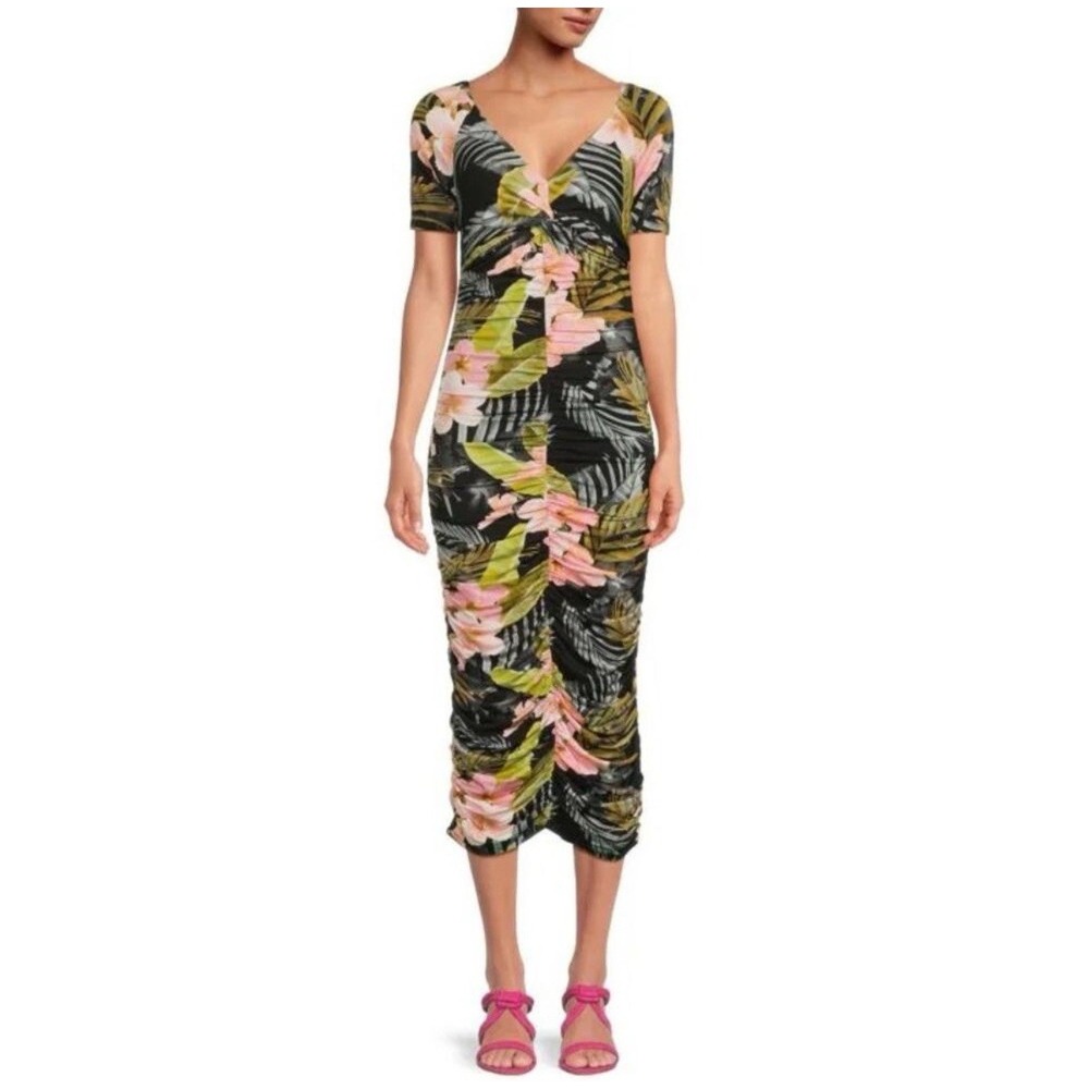 Favorite Daughter THE BAD DECISIONS Hawaiian Tropical Resort Dress Szβ M